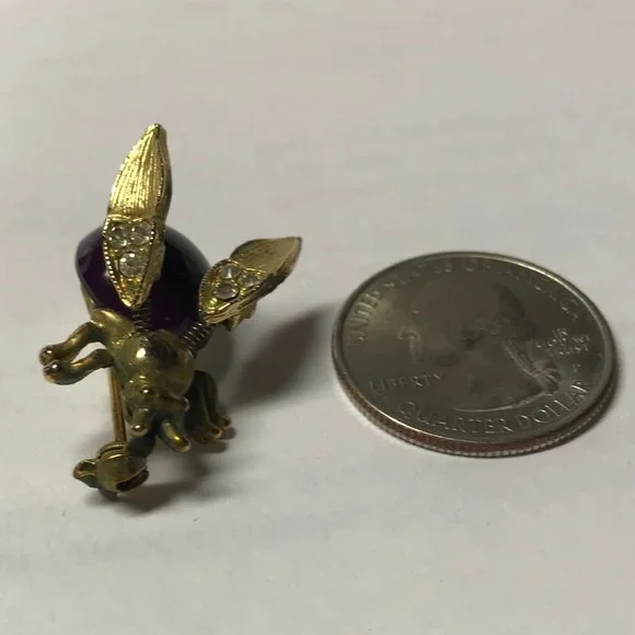Vintage Purple Insect Bug Pin - Picture 7 of 8